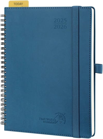 Famanu – Weekplanner 2025–2026 22 x 16,5 cm aug-2025 t/m dec-2026 met stijlvolle nachtblauwe kaft