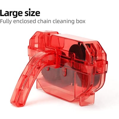 Nettoyeur de chaîne de vélo rouge, outil de nettoyage de chaîne de vélo, outil de lavage de vélo, kit de lavage de vélo de montagne, accessoires de vélo red
