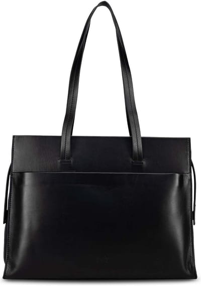 Jost Arva Schoudertas Leder 35 cm - Dames - black