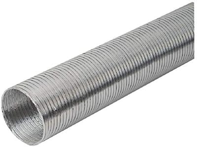 Flexibel Luchtkanaal - Afzuigslang Ventilatie - Lucht Verplaatsen - Hoge Temperatuur Bestendig - 100mm x 1.5m - Aluminium