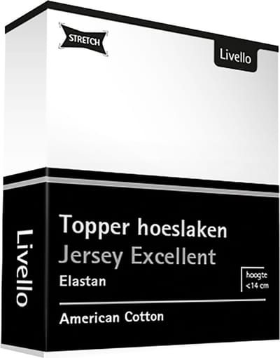 Livello Hoeslaken Topper Jersey Excellent White 250 gr 80x200 t/m 100x220