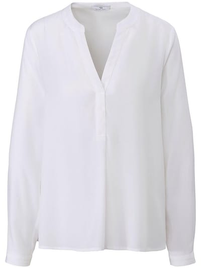Blouse lange mouwen Van Peter Hahn wit