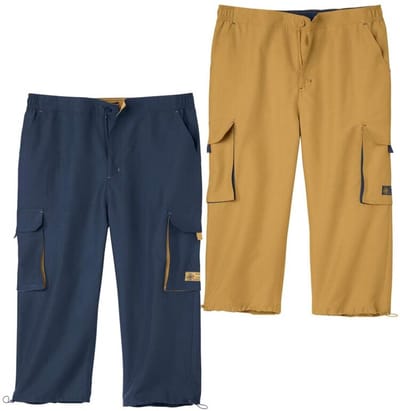 ATLAS FOR MEN - Set van 2 cargokuitbroeken van microvezel - Heren - Verkrijgbaar in grote maten - 3XL