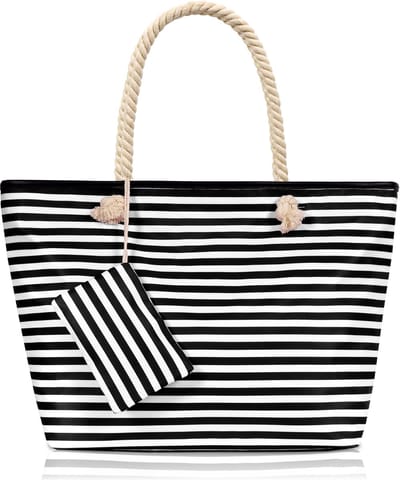TAN.TOMI - Grote Shopper, Dames Handtas met klein Tas - Beach Bag met rits