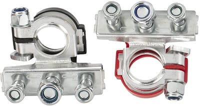 Dailygoody - Accuklemconnector - Accuklem voor auto - 3-weg vrijetijdsaccu - 12 V - Accu-terminal - Geschikt voor auto camper caravan - Kleur zwart