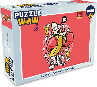 Puzzel Boksen - Banaan - Vintage - Legpuzzel - Puzzel 1000 stukjes volwassenen