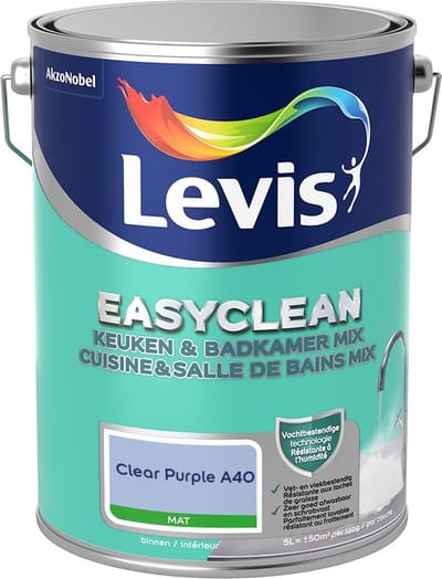 Levis - Easyclean Keuken & Badkamer Mix - Clear Purple A40 - Mengverf - 5 L