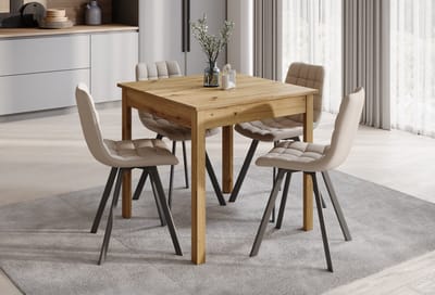 Meubella - Eetkamertafel Steve - Eiken - 80 cm