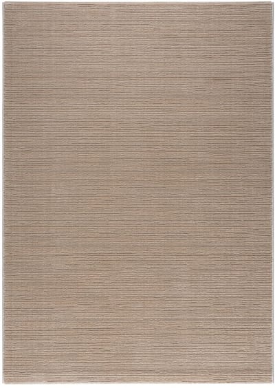 LINES Luxe Vloerkleed 160 x 230 cm Beige/Lichttaupe – Laagpolig Tapijt met Reliëf – Modern Design – Anti Allergisch