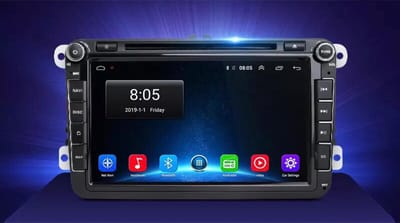 Android navigatie geschikt voor Volkswagen Seat Skoda DVD SPELER 8inch 2+32GB Golf Polo Passat Caddy Eos Scirocco Tiguan Touran Transporter Jetta Leon Altea Toledo Octavia Superb Fabia Yeti Roomster