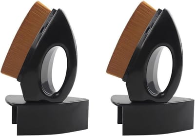 Bandenglans Applicator Borstel Set van 2 - Zwart - Soft-Touch Oppervlak - Banden Dressing Applicator met Greep - Glanzende Autobanden - Detailing Penseel