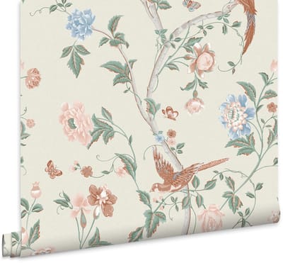 Laura Ashley Summer Palace Behang - Bloemen en Dieren - 10mx52cm - Groen