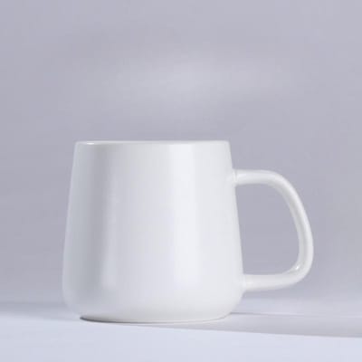 Koppel Keramische Mok met Deksel Lepel Koffiekop Kantoor Waterbeker 380ml white