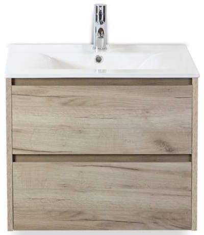 Dante Badmeubelset 60 cm - Craft Oak - Keramische Wastafel Wit Enjoy