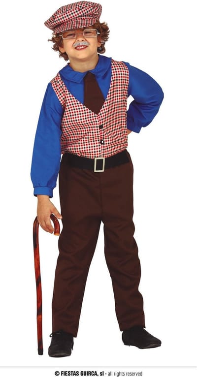 Fiestas Guirca - Kostuum Grandpa (3-4 jaar) - Carnavalskleding - Carnaval - carnavalskleding 2027 - Carnaval kostuum