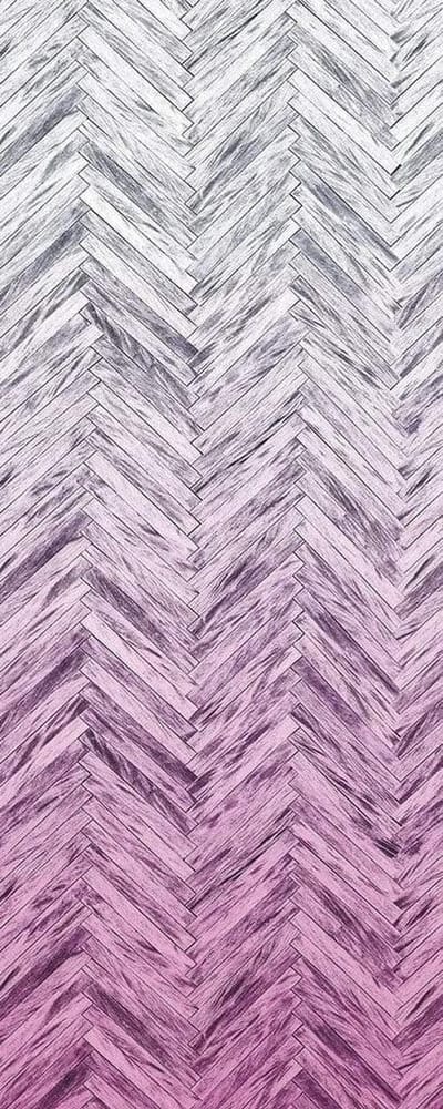 Fotobehang - Herringbone Pink 100x250cm - Vliesbehang