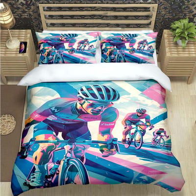 Mode Mountainbike Ttadej Pogacar Print Beddengoed Sets Beddengoed Set Dekbedovertrek Beddekbed Set Beddengoed Set Luxe Cadeau AU Single(140*210cm)3pcs