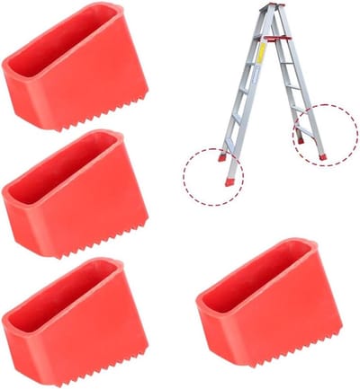 Dailygoods- Laddervoeten Antislip - Vervangende Laddervoeten - Rubber Laddervoeten - Beschermkappen voor Ladders - 4 Stuks - Binnendiameter 50x20 mm - Ladderschoenen