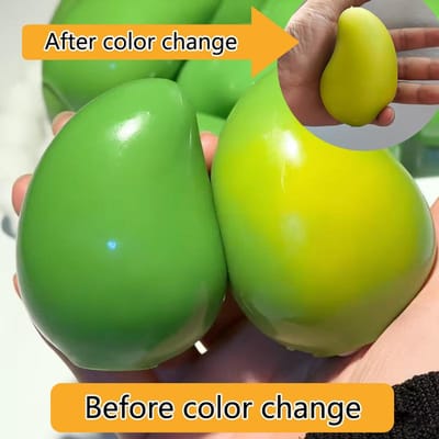 Handgemaakte Zachte Mango Stressbal Knijpspeeltje Kleurveranderende Mango Squishy Fidget Bal Asmr Sensorisch Stressverlichtend Speelgoed