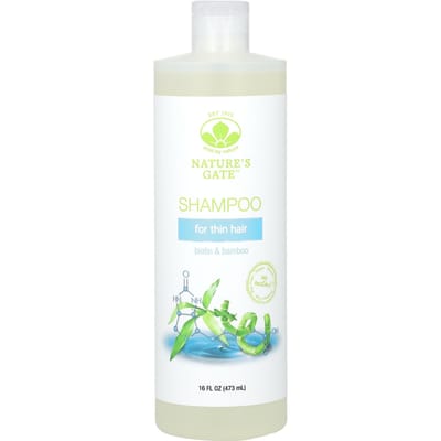 Mild By Nature, (Nature's Gate), Biotin & Bamboo Shampoo, For Fine Hair, 16 fl oz (473 ml) white
