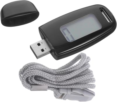 Stappenteller Set - Loopmeter - Buiten Activiteiten - Geen App Nodig - 7.5 x 4.2 x 2.5 cm - Zwart