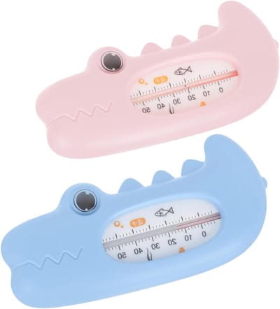Badthermometer Cartoon - Watertemperatuur meter - Veilig Baden - Kindvriendelijk Ontwerp - 2 Stuks - Roze