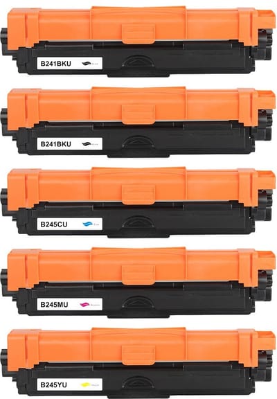 Brother TN-241BK - Toner Cyaan/Geel/Magenta/Zwart - 9100 pagina's - Huismerk Compatible - Geschikt voor Brother DCP-9020CDW Brother HL-3140CW Brother HL-3142CW Brother HL-3150CDW Brother HL-3152CDW Brother HL-3170CDW Brother HL-3172CDW