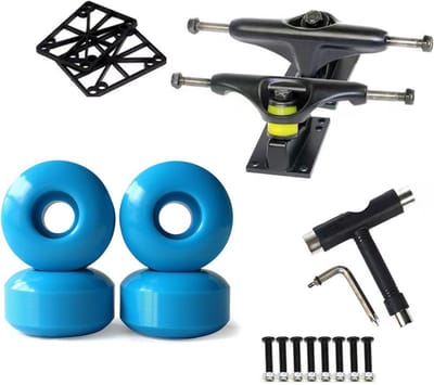 Skateboard Onderdelen - Skate Set - Trick Rijden - ABEC-9 Lagers - 52mm Wielen - Zwart