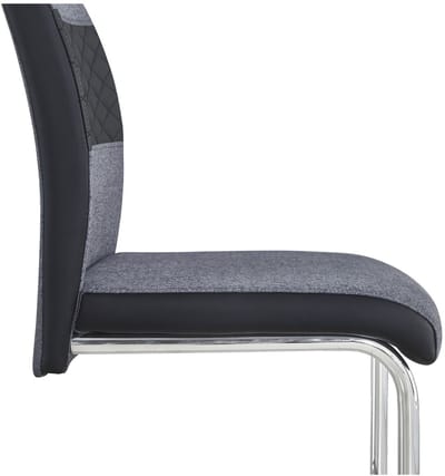 Eetkamerstoelen ERZA, set van 4 - donkergrijs