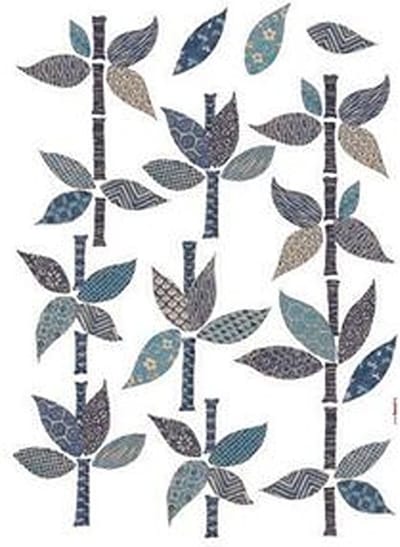 Muursticker - Bamboe - Bladeren - Zelfklevend - Muurdecoratie - Stickers - 50 x 70 cm - Komar