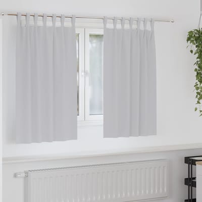 vidaXL Zwart-out Gordijnen met Ringen 2 st Lichtgrijs 140 x 140 cm