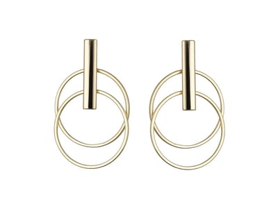 Goudkleurig Oorhangers - Verguld Echte Zilver 925 - Dames Oorhangers Verguld - Dames Oorbellen Echt Zilver - Amona Jewelry