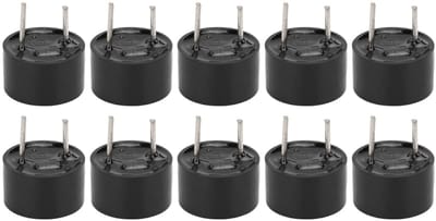 Dailygoody - Actieve Zoemer DC 3V - Elektromagnetische Pieper Alarm - 10 Stuks - Zwart - Industriële Sirene - Hoogwaardige prestaties - Geschikt voor ..
