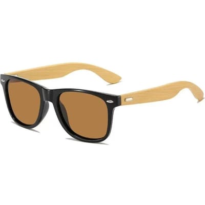 Lunettes De soleil en bois pour hommes et femmes, carrées en bambou, miroir, surdimensionnées, rétro, faites à la main Non Plarized Lenes