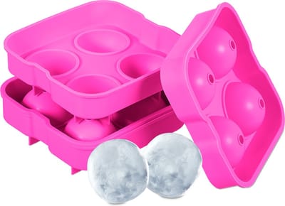 ijsklontjes vorm - set van 2 - herbruikbaar - siliconen - 4,5 cm - 4 ijsklontjes