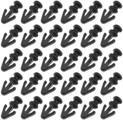 Dailygoody - Deurafdichting Clips - 50 Stuks - Hoogwaardige kunststof - Zwart - Schroefbevestiging - Geschikt voor Ford Mondeo MK2 MK3 MK4