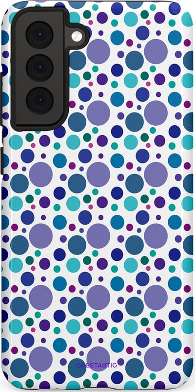 Casetastic Hoesje Geschikt voor Samsung S21 FE - Stijlvolle Beschermende Duo-layer Case - Bubble blauw
