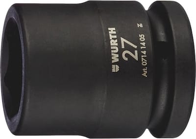 Wurth - 3/4 inch krachtdopsleutel, metrisch, zeskant, kort - Krachtdopbit 3/4 inch zeskant, metrisch, kort x 1 st Sleutelwijdte 17 mm