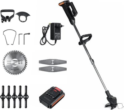 Elektrische Grastrimmer - Onkruid trimmer - Gazon onderhoud - Verstelbare lengte - 90-120 cm - Groen zwart