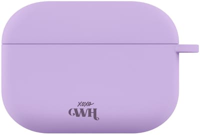 xoxo Wildhearts siliconen hoesje geschikt voor AirPods Pro (2) - Silicone Case (Paars) - Beschermhoes met clip - Optimale bescherming - Paars / Lila