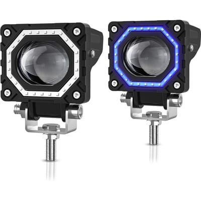 2 Stuks Motorfiets Extra Verlichting Led Spot Rijden Lichtbalken 120W 3000K/6000K/8000K 12000LM Led zwart