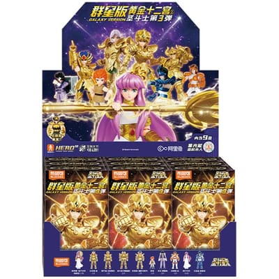 BLOKEES Original Saint Seiya de l'Espace VERSION V03 Athéna Aiolos Mu Milo Aldébaran Aiolia Shaka Dohko Figurine d'Action Jouet Cadeau