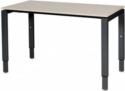 Verstelbaar Bureau - Domino 120x60 Eiken - zwart frame