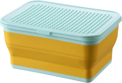 Speelgoed Opbergbak - Opvouwbare Organizer - Speelgoed Opbergen - Verbeelding-Versterkende Oppervlakken - 215x105x16cm - Geel