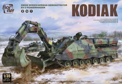 Border Model Modelbouwpakket Militaire voertuigen - BT011 Kodiak Swiss Series/German Demonstrator AEV-3 Pionierpanzer (2 in 1) Plastic - 1:35 - Modelbouw