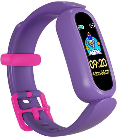 DrPhone KidsTime X13 – Smartwatch Voor Kinderen – IP68 Waterdichte Smartwatch – Hartslagmonitor – Slaapmonitoring – Mobiele App (Alleen voor Android Systeem) - 0.96 Inch TFT Kleurenscherm – Stappenteller – Calorie teller - Paars
