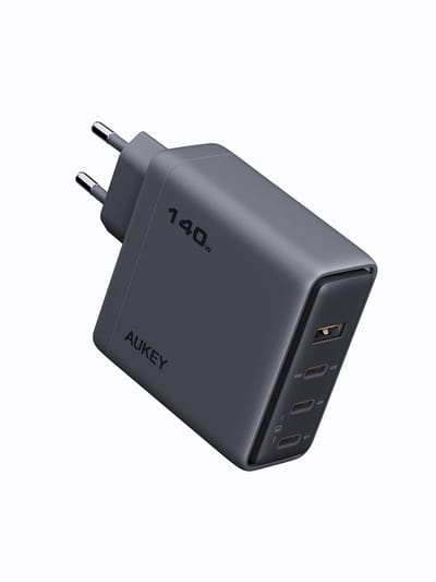 AUKEY Comet Mix Charger 140W 4-Poorts - Grijs
