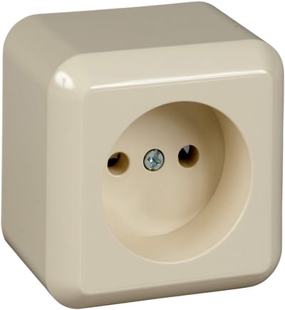 Schneider Electric ELSO Contura 16A stopcontact zonder beschermingscontact schroefklemmen parelwit