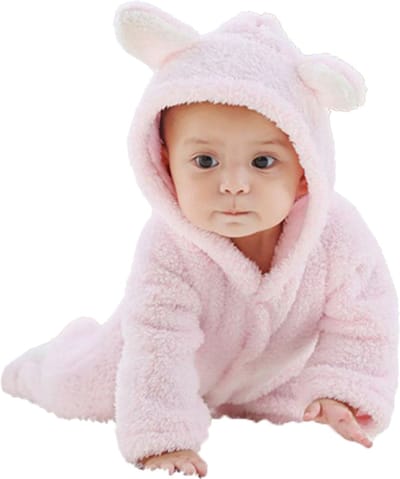Budino® Baby Onesie - Baby Romper - Baby Pyjama - Baby Pakje - Baby Verkleedkleding - Carnavalskleding - Dier - Beer - Roze - maat 86