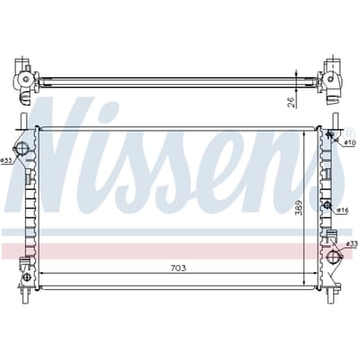 Radiator, motorkoeling NISSENS 62021A